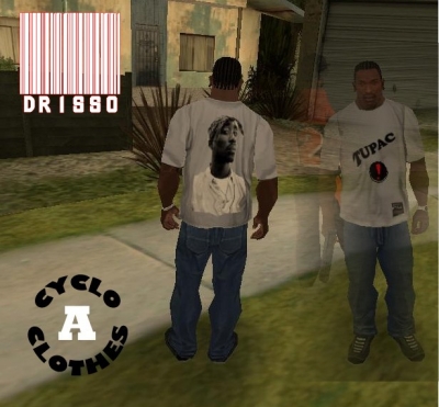 DRISSO AND CYCLO CLOTHES 2PAC t SHIRT